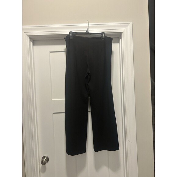 J. Mclaughlin Woman’s Side Zip Stretchy Mid-Rise Wide-Leg Pants Black Size 12 - Picture 1 of 8